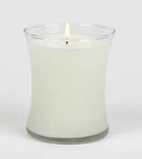 Hourglass White Cotton Candle