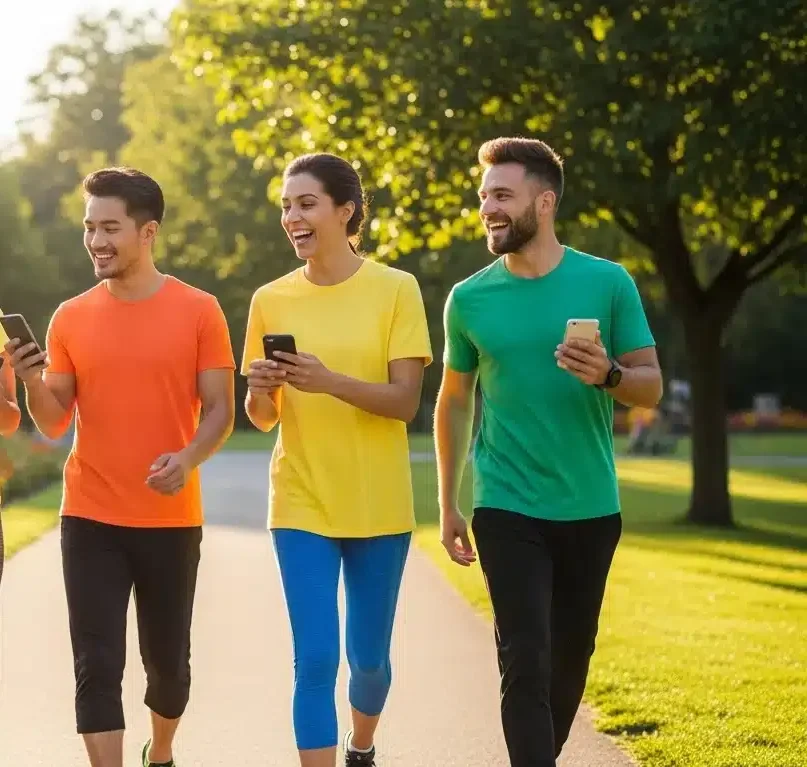 Peer-to-peer virtual fundraising challenge tracked on smartphones
