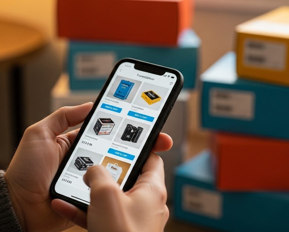 Ship-to-home online fundraising catalog viewed on smartphone