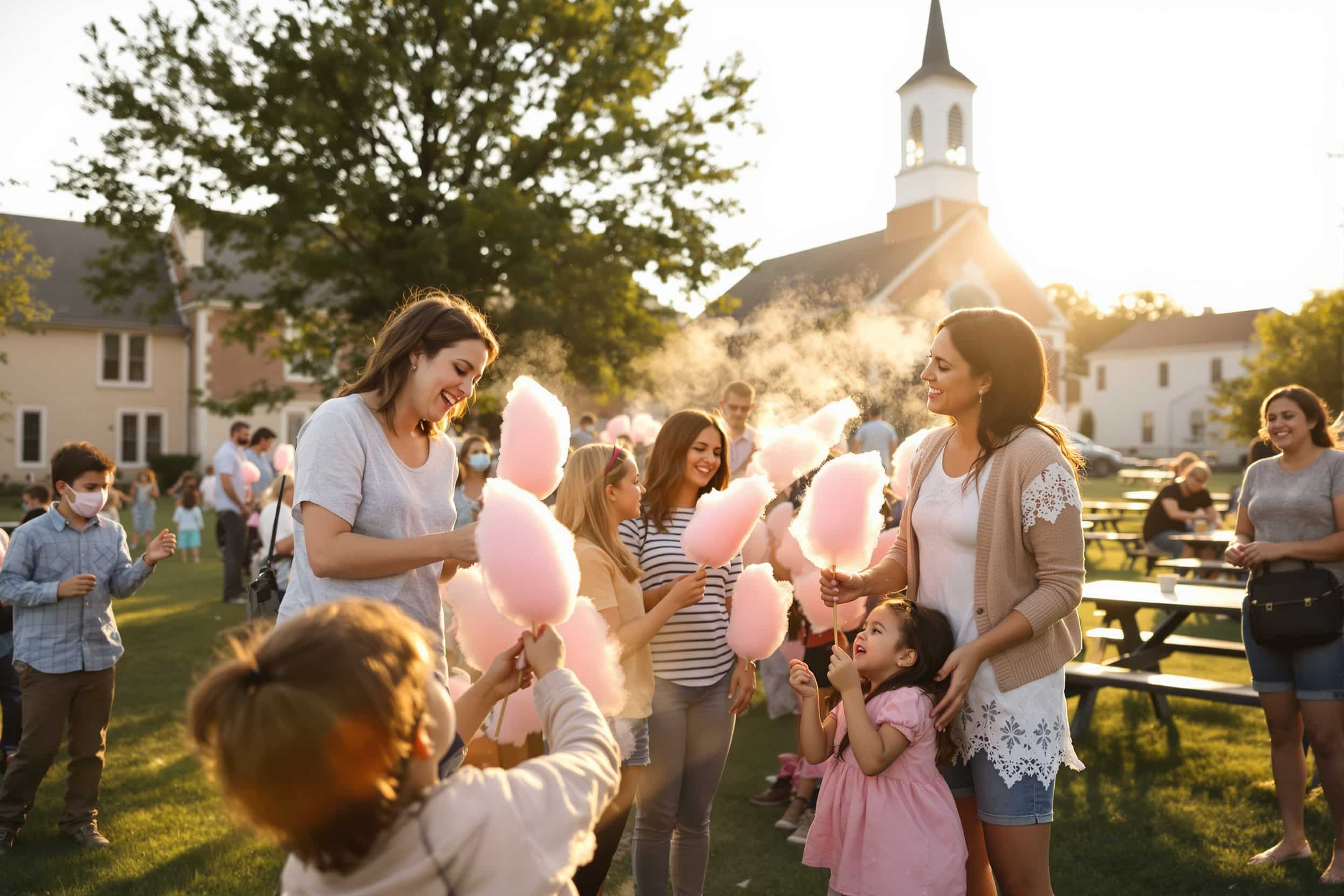 Church and community cotton candy fundraisers
