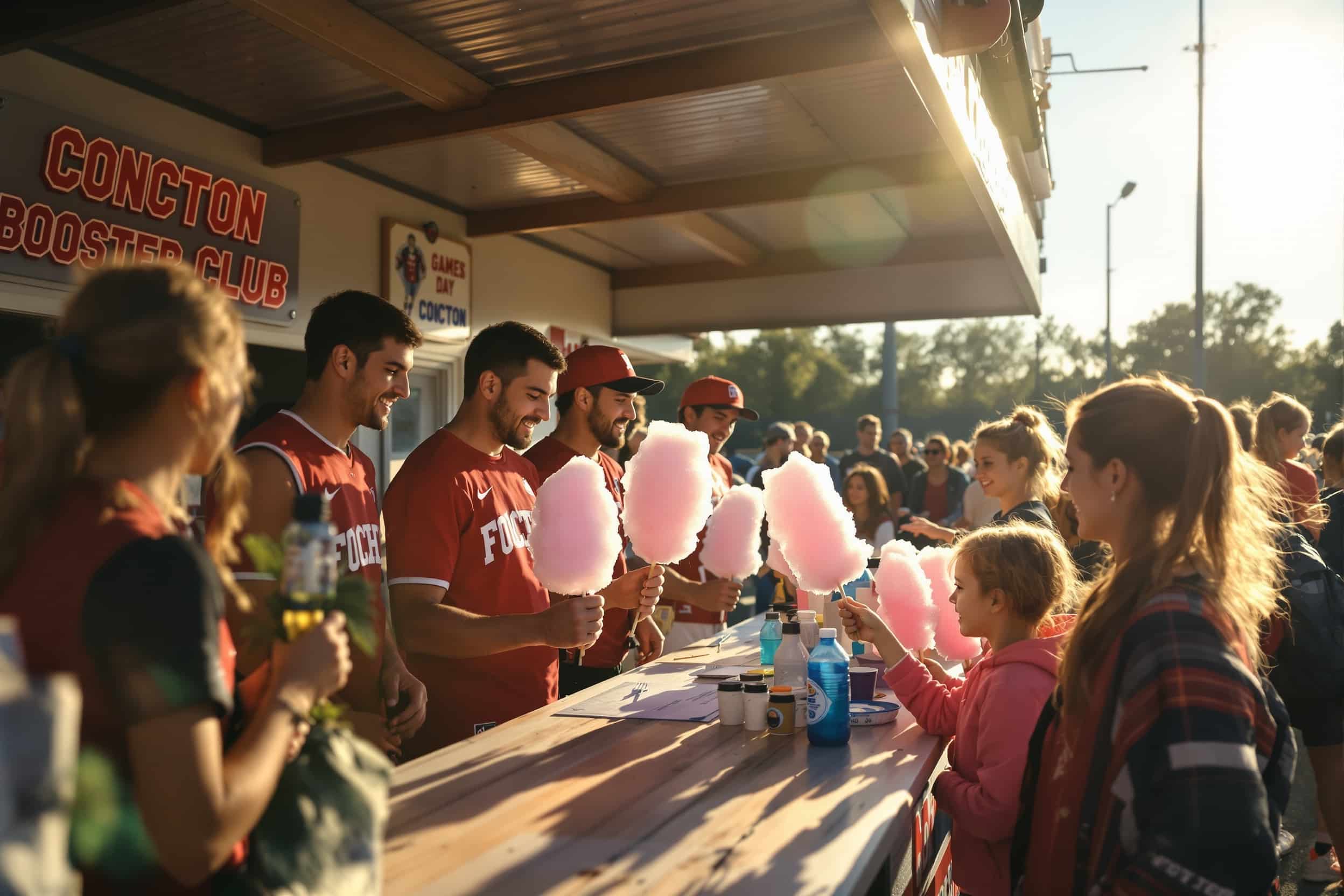Team and booster club cotton candy fundraisers