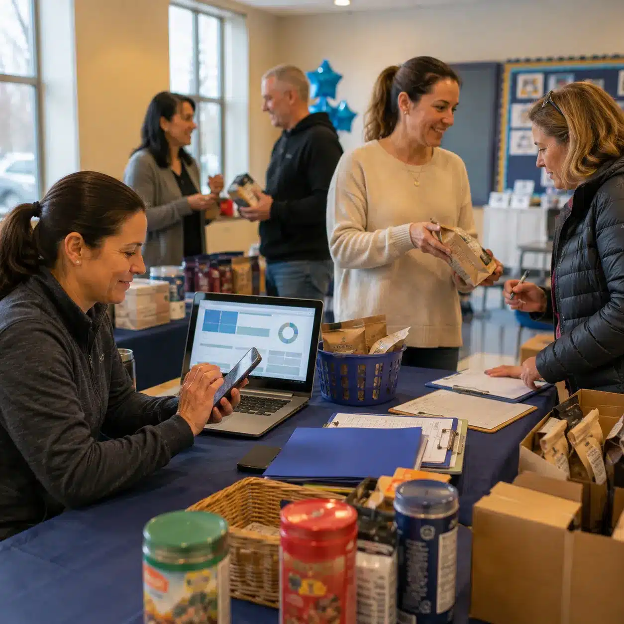 Local fundraising volunteers using an online campaign to include supporters outside their community.